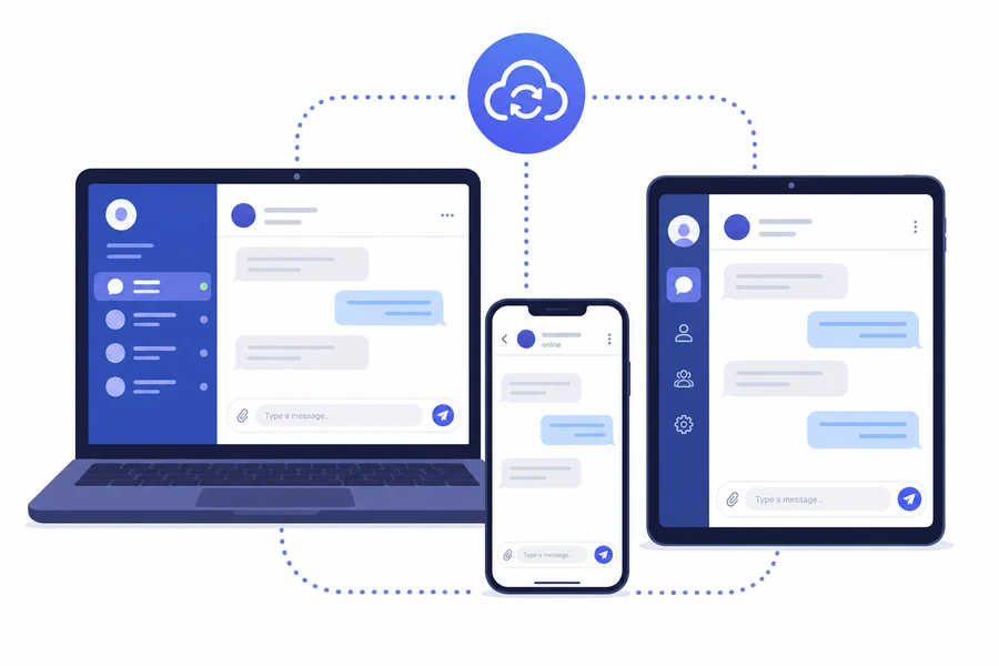 Synchronisation multiplateforme de Telegram